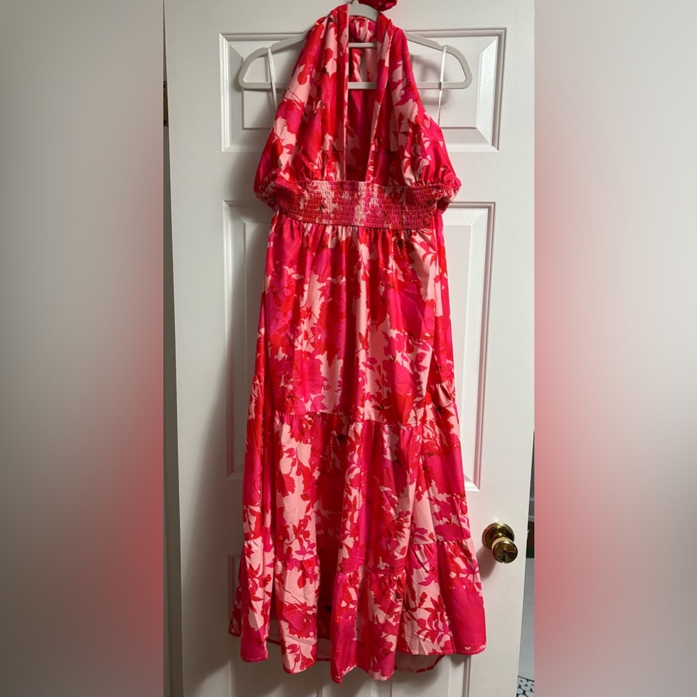 Luxedo Fuchsia Floral Dress